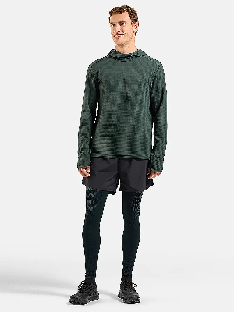 ODLO | Maglia da running termica Essential da uomo | Verde scuro