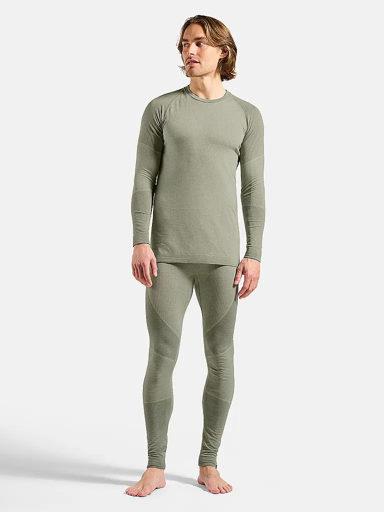 ODLO | Maglia intima da uomo Natural Merino 260 1/2 Zip | Grigio chiaro