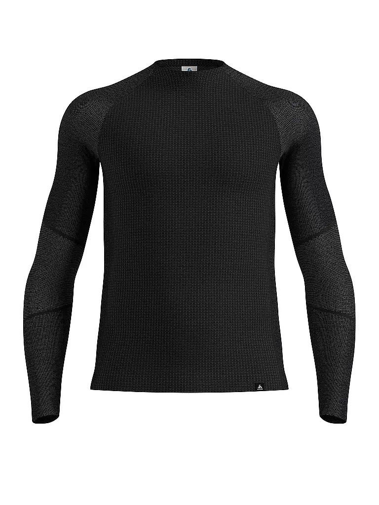 ODLO | Maglia intima da uomo Natural Merino 260 con mezza zip | Nero