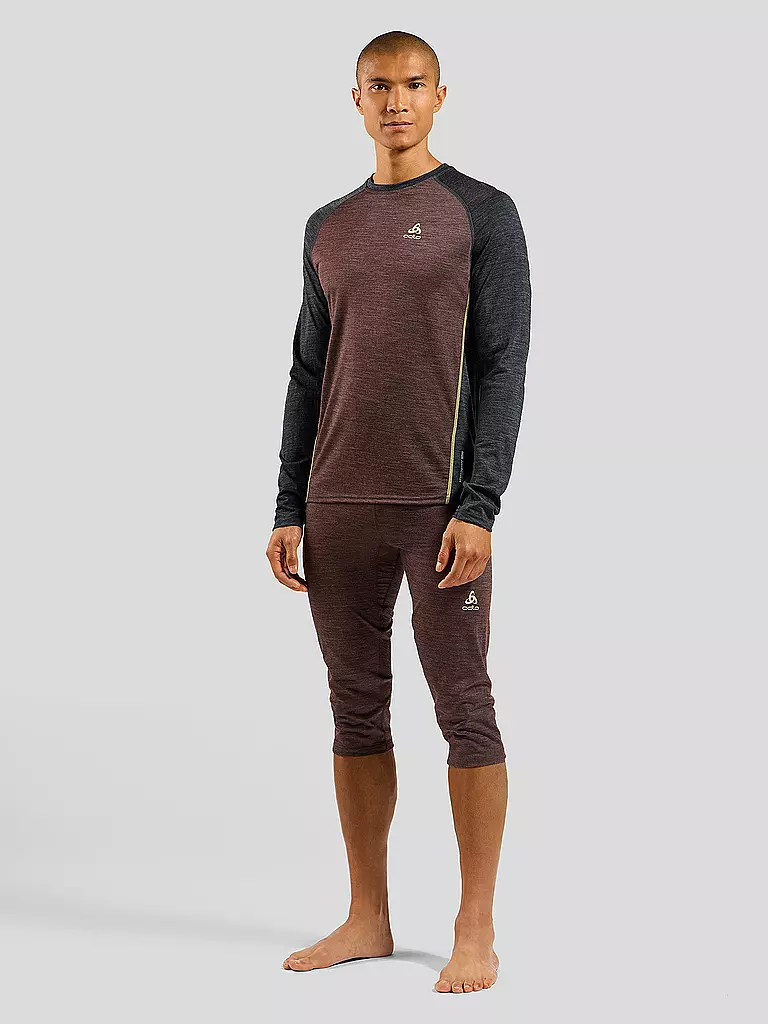 ODLO | Maglia intima funzionale da uomo Performance Wool 150 | Rosso scuro