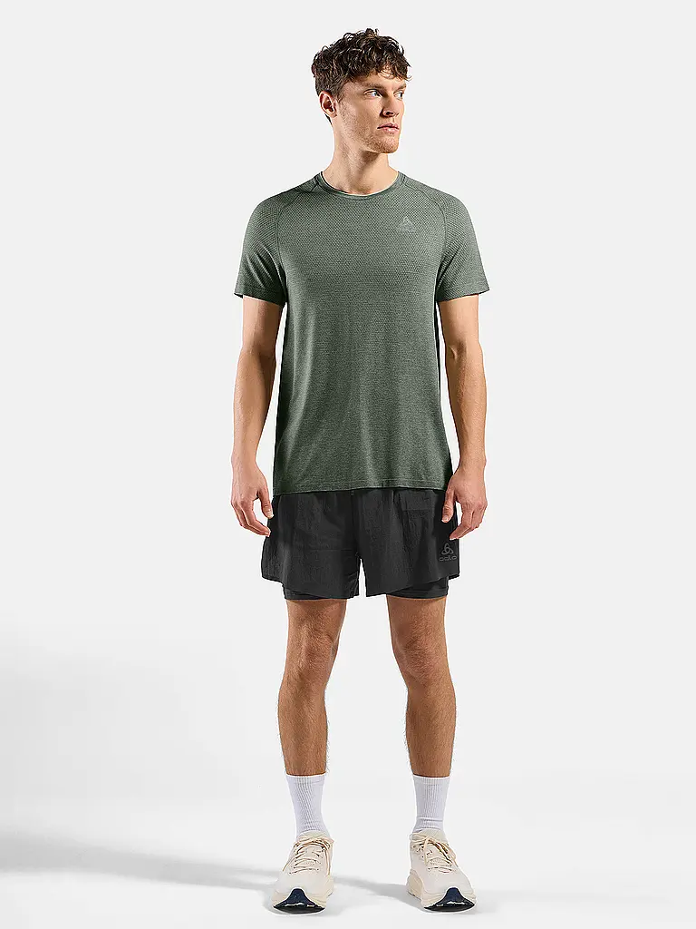 ODLO | Maglietta da running da uomo Essentials Seamless | Oliva