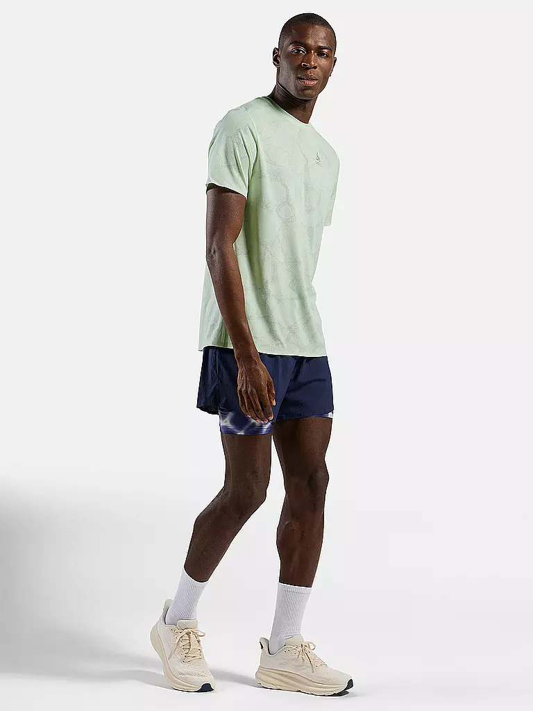 ODLO | Pantaloncini da running da uomo Zeroweight Print 5 pollici | Lilla