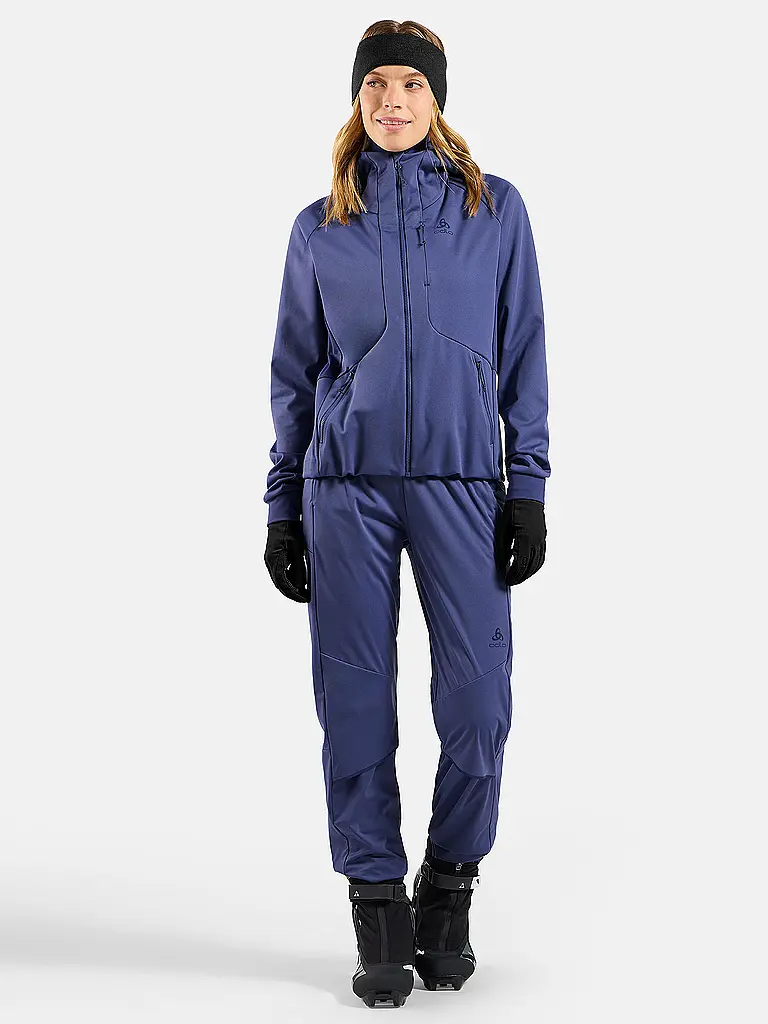 ODLO | Pantaloni da sci di fondo da donna Zeroweight Pro antivento e caldi | Lilla