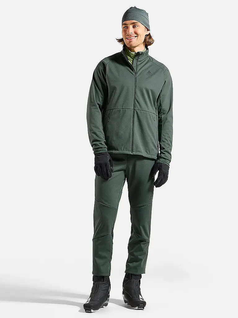 ODLO | Pantaloni da sci di fondo da uomo Essential Warm | Verde scuro