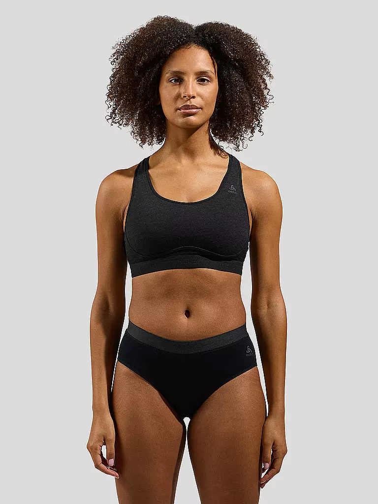 ODLO | Reggiseno sportivo da donna Ascent Performance Wool a supporto medio | Nero