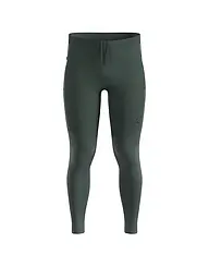ODLO | Tight da running da uomo Zeroweight Warm Reflective 2.0 | Verde scuro