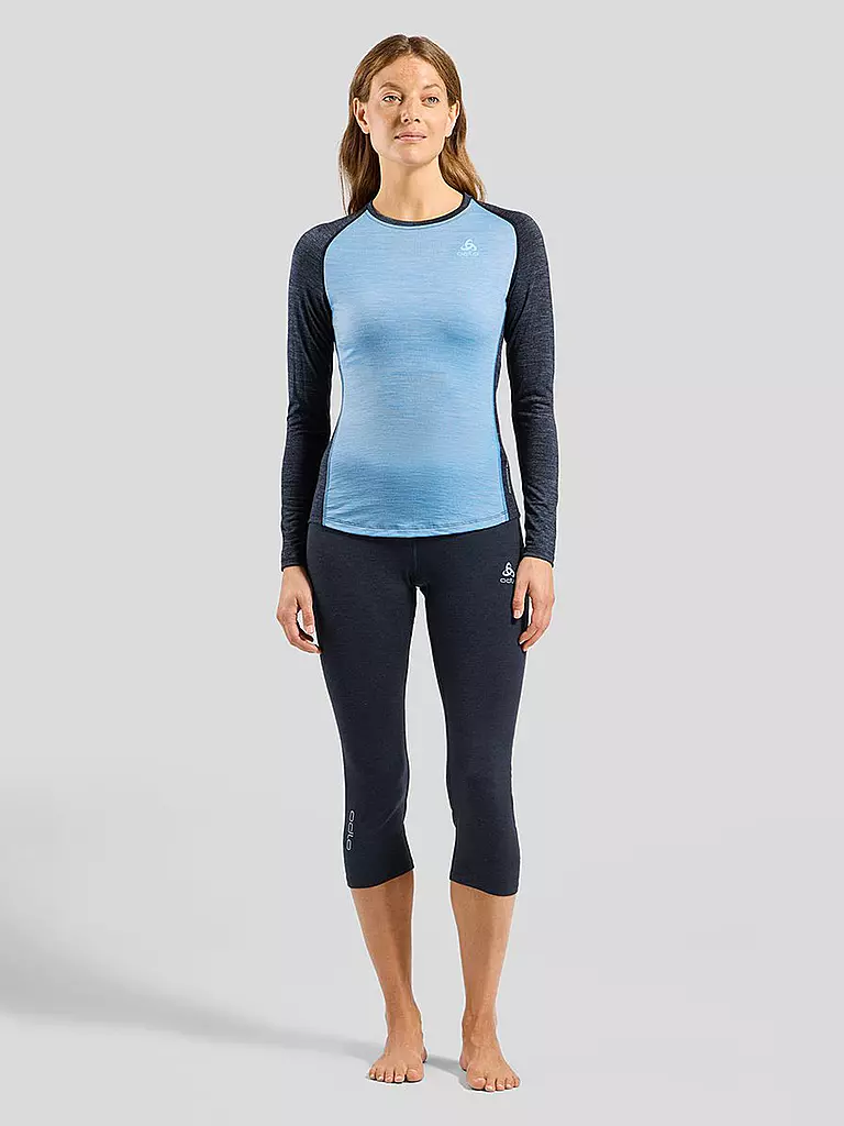 ODLO | Tight intimo da donna Revelstoke Performance Wool Warm 3/4 | Blu scuro