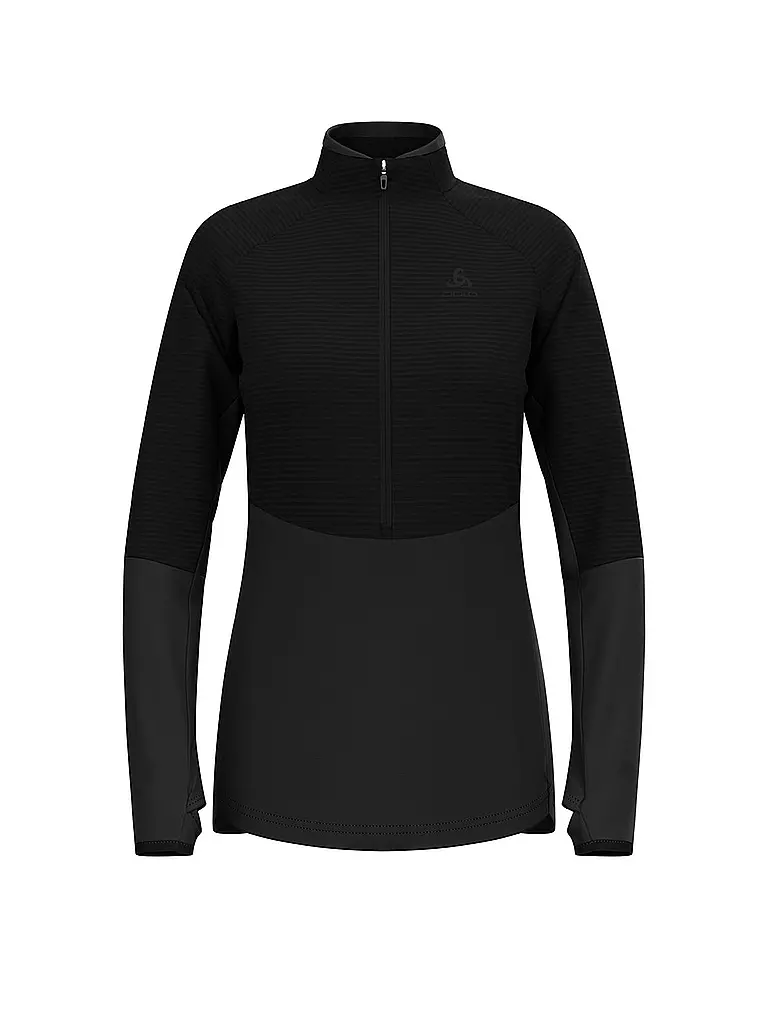 ODLO | Zipshirt intimo da donna Descent Ceramiwarm | Nero