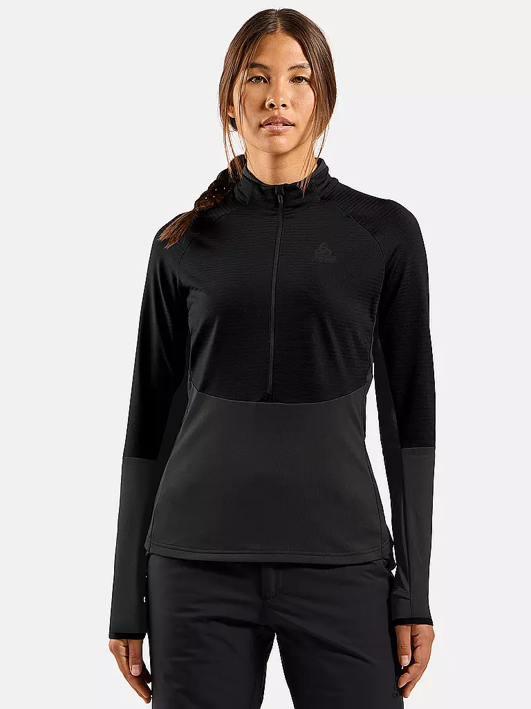 ODLO | Zipshirt intimo da donna Descent Ceramiwarm |