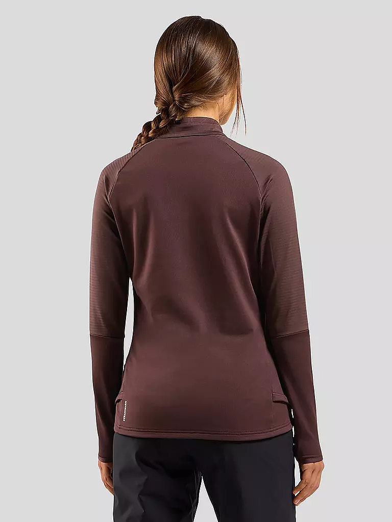 ODLO | Zipshirt intimo da donna Descent Ceramiwarm |