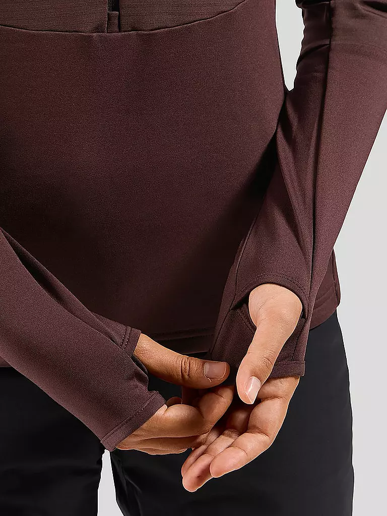 ODLO | Zipshirt intimo da donna Descent Ceramiwarm |