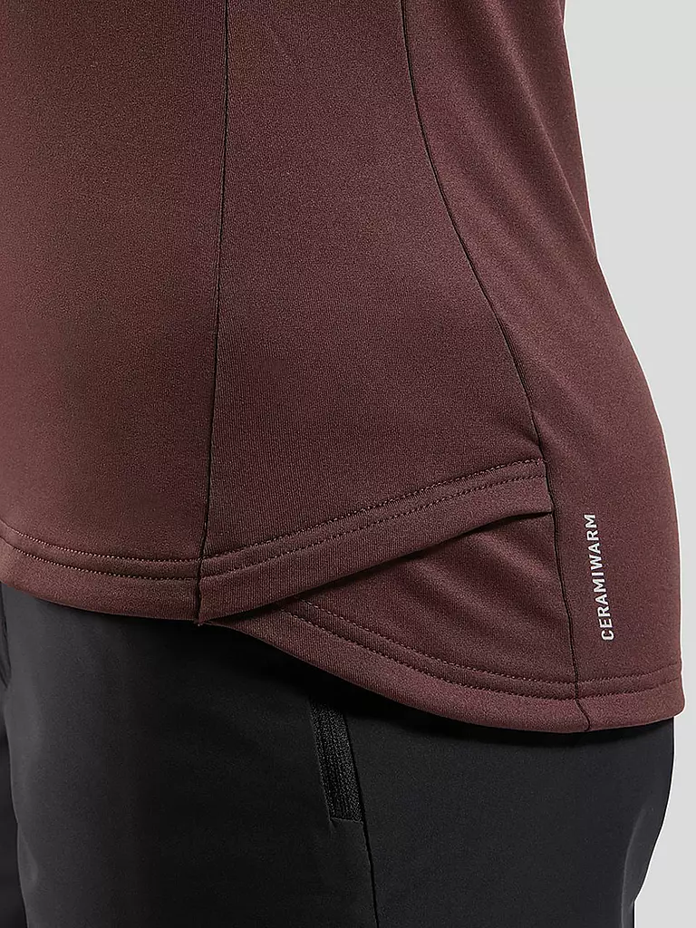 ODLO | Zipshirt intimo da donna Descent Ceramiwarm |