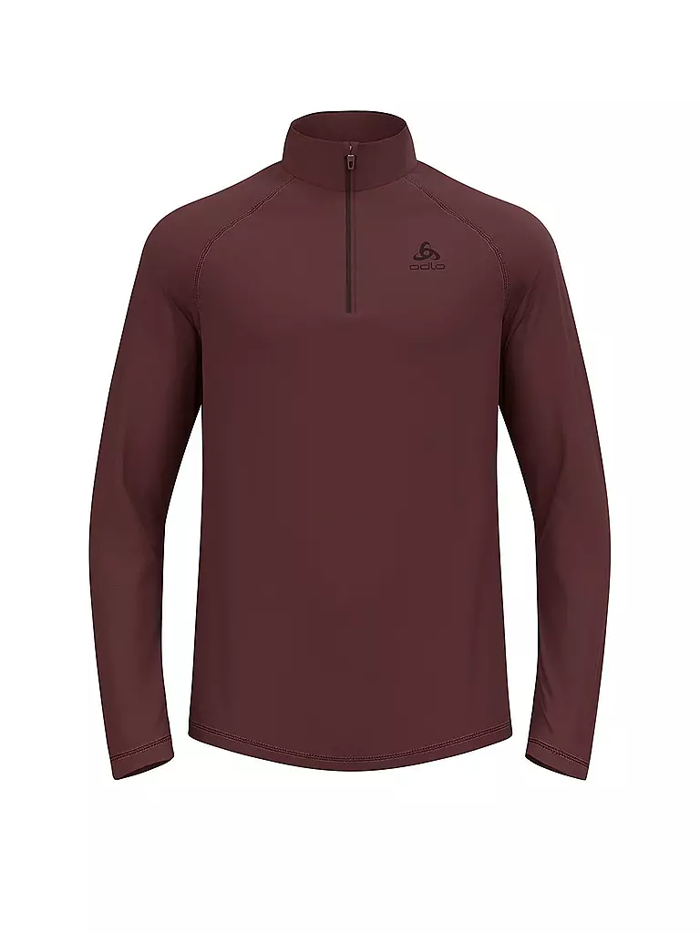ODLO | Zipshirt intimo da uomo Besso Mid Layer | Marrone