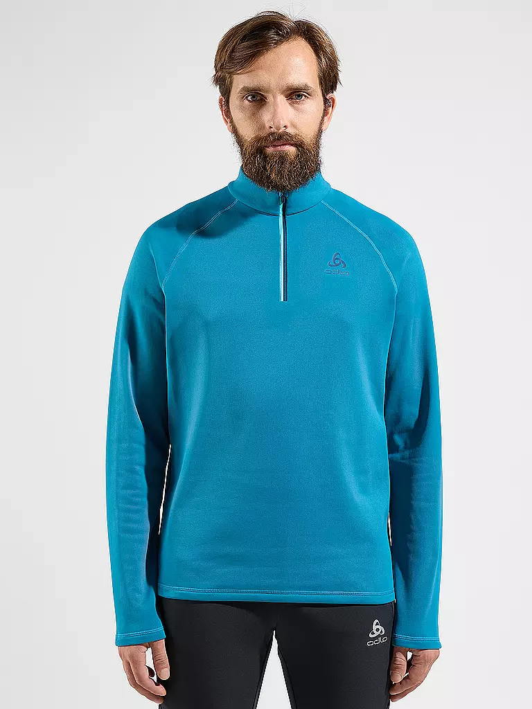 ODLO | Zipshirt intimo da uomo Besso Mid Layer | Petrolio