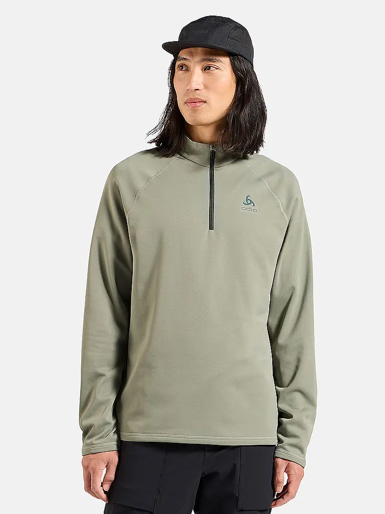 ODLO | Zipshirt intimo da uomo Besso | Grigio