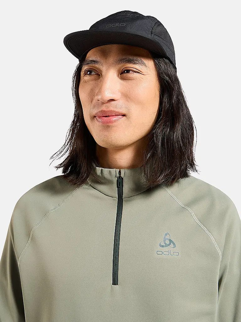 ODLO | Zipshirt intimo da uomo Besso | Grigio