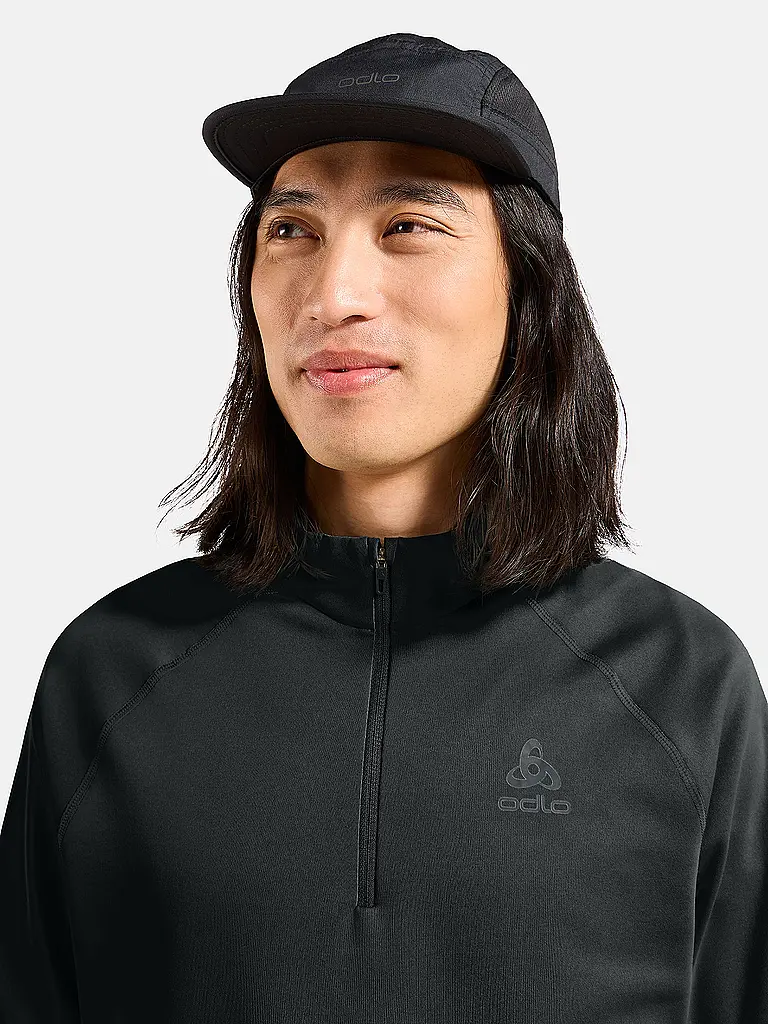 ODLO | Zipshirt intimo da uomo Besso | Nero