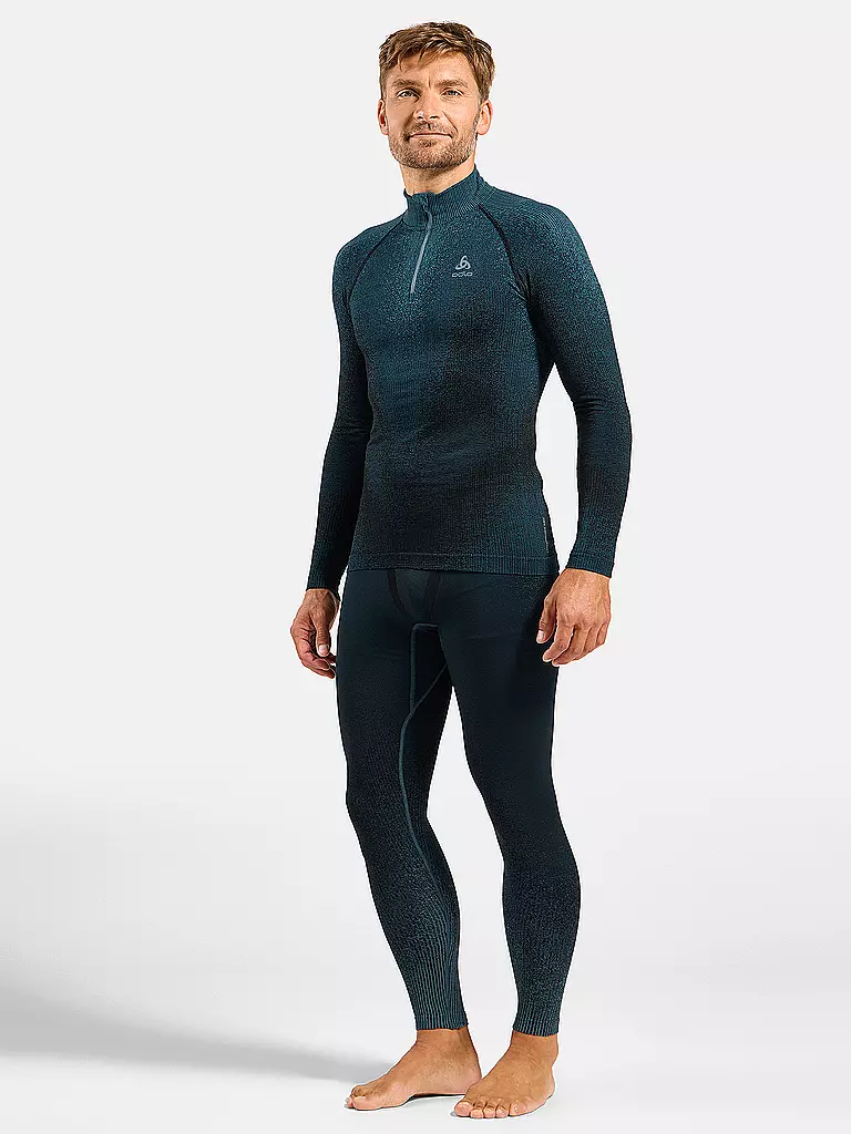 ODLO | Zipshirt intimo da uomo Blackcomb | Blu