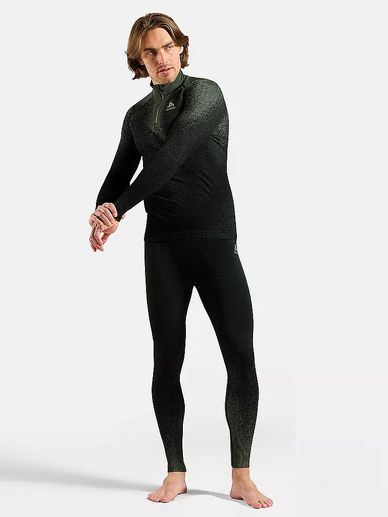 ODLO | Zipshirt intimo da uomo Blackcomb | Nero