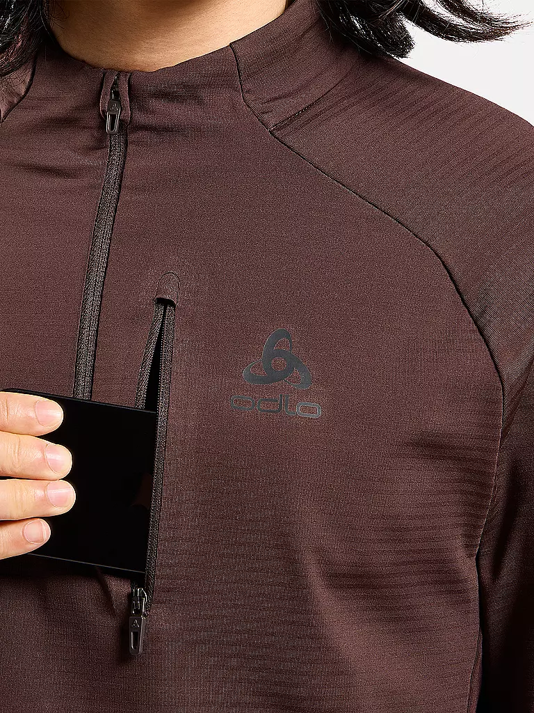 ODLO | Zipshirt intimo da uomo Descent Ceramiwarm |