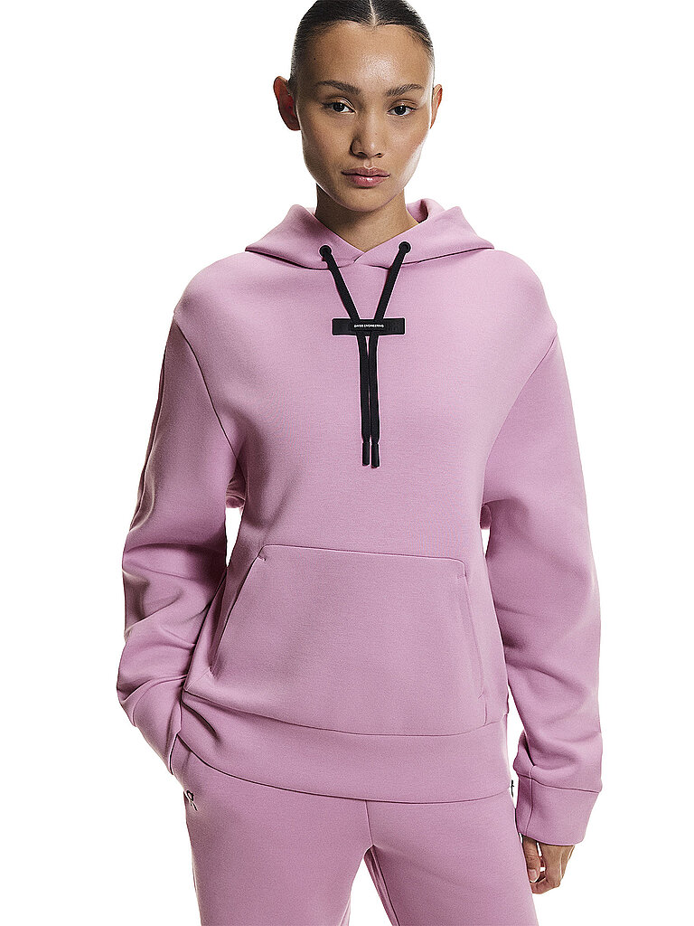 Felpa da running c cappuccio Focus Tech da dna rosa XS