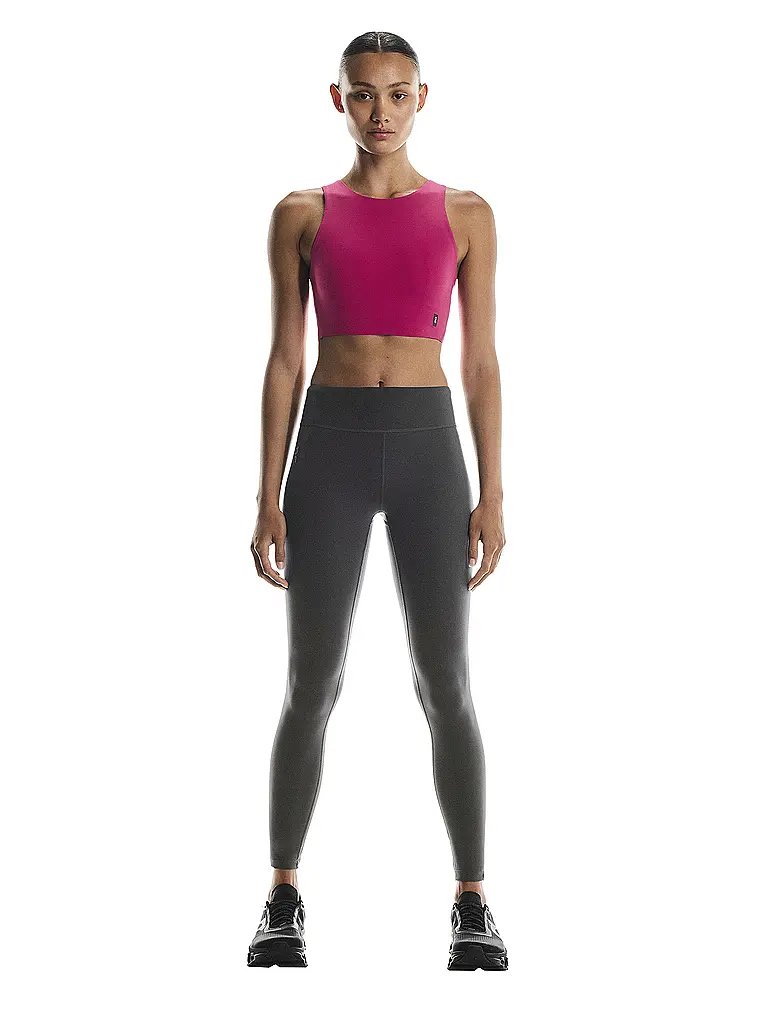 ON | Canotta da running Core 2in1 Crop da donna | Rosso scuro
