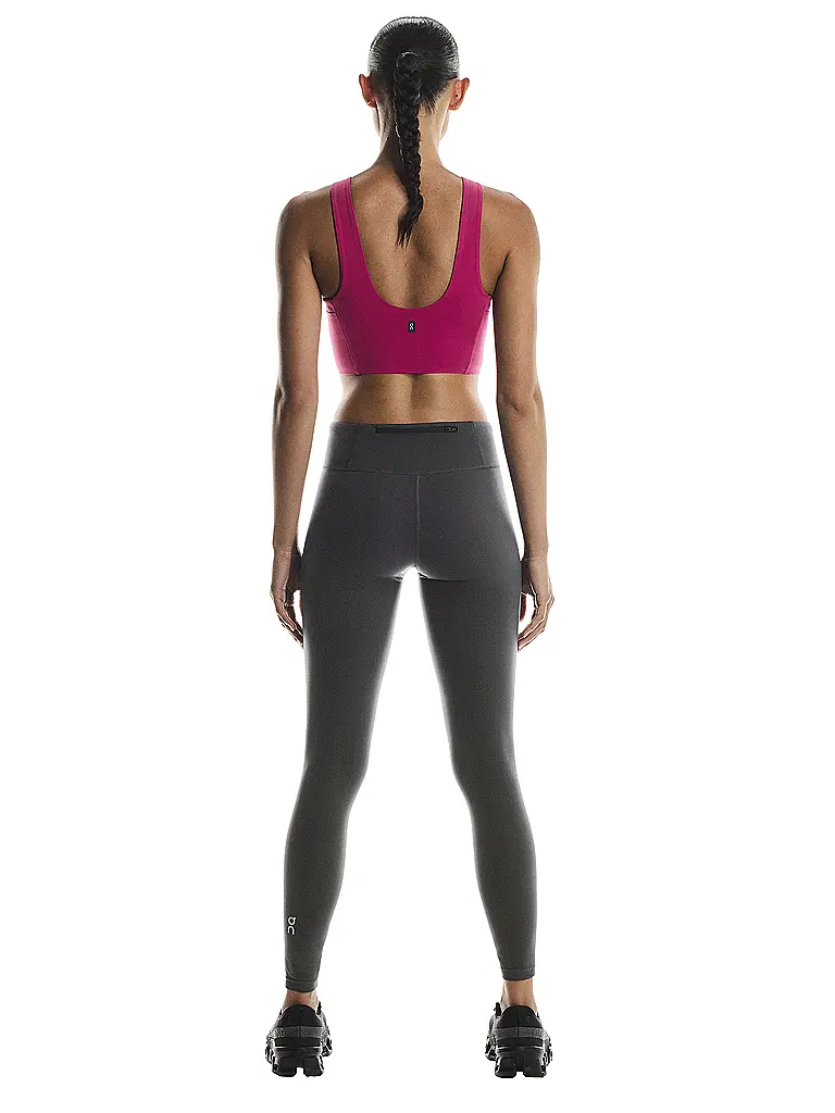 ON | Canotta da running Core 2in1 Crop da donna | Rosso scuro