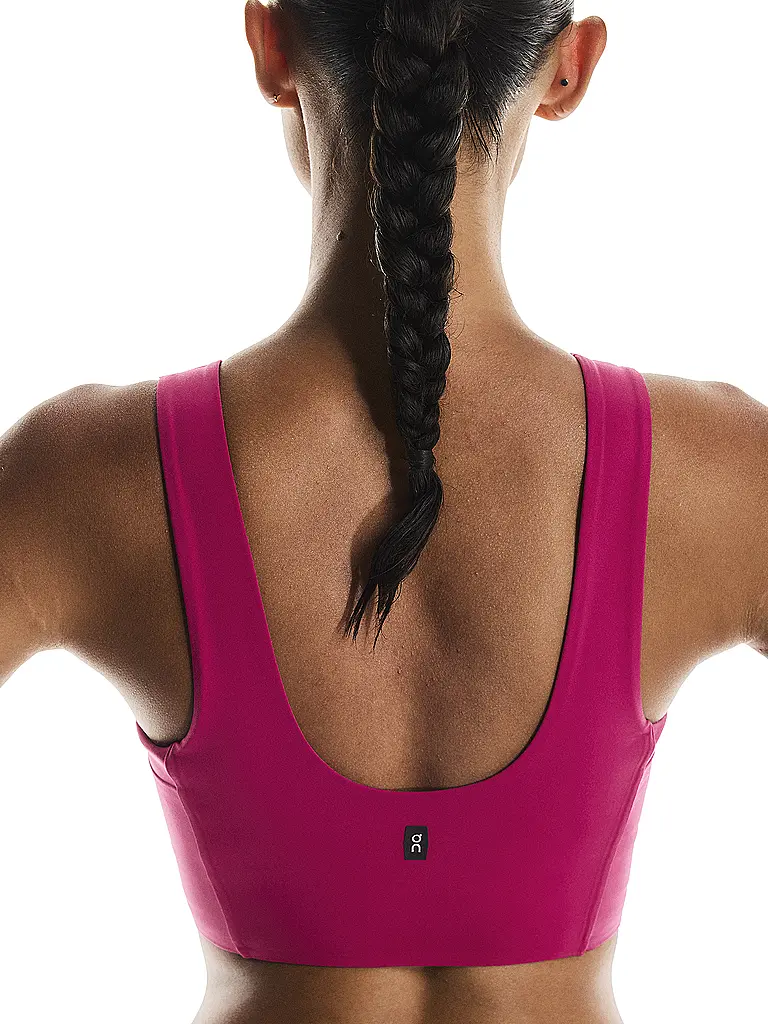 ON | Canotta da running Core 2in1 Crop da donna | Rosso scuro