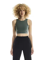 ON | Canotta da running crop Core 2in1 da donna | Oliva