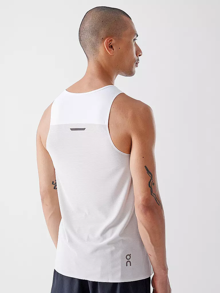 ON | Canotta da running performance da uomo | Bianco