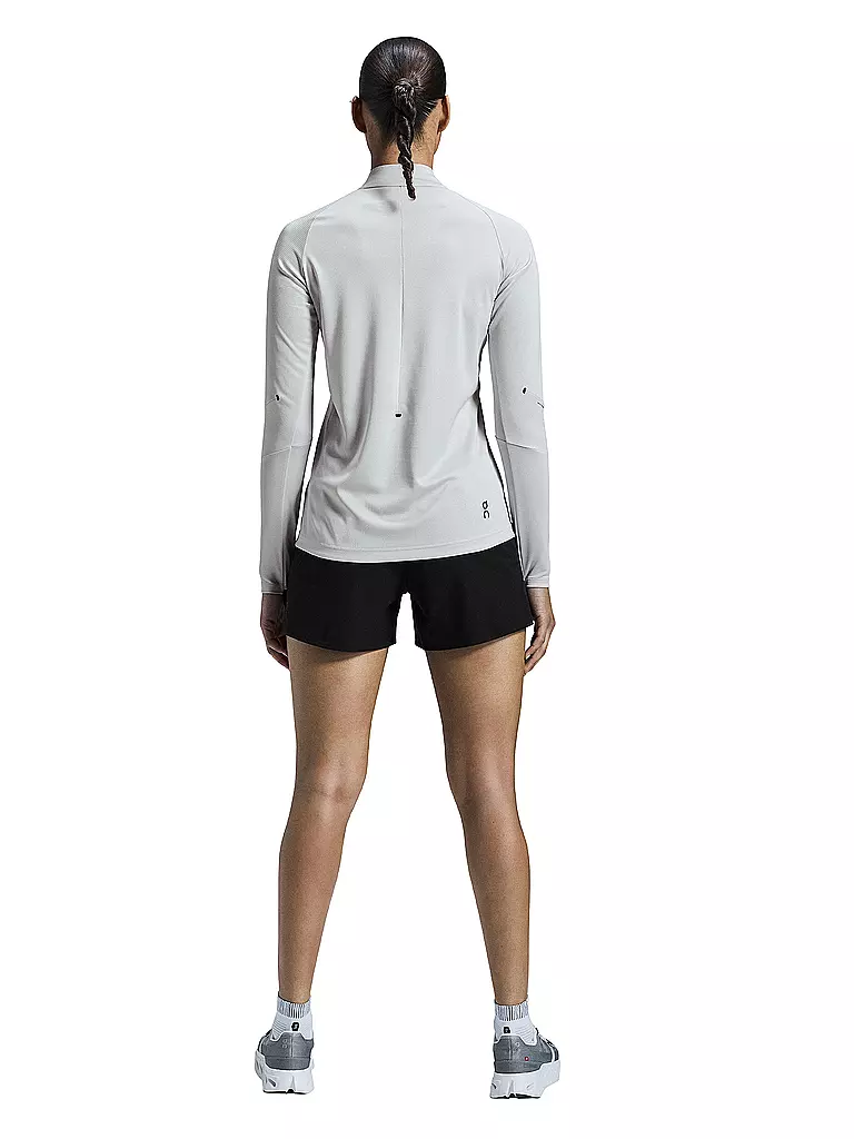 ON | Damen Funktions Zipshirt Climate | Grigio chiaro