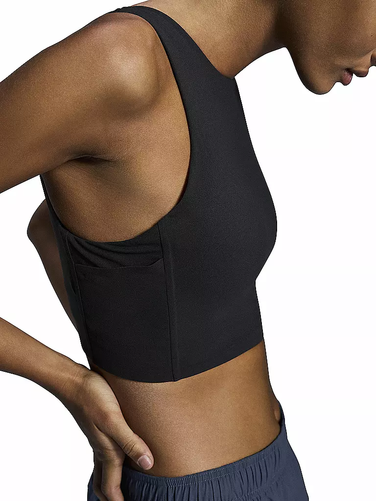 ON | Damen Laufshirt Core 2in1 Crop | Nero