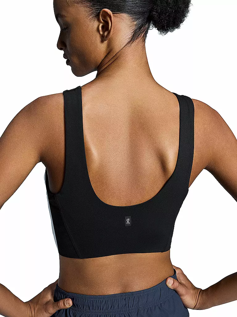 ON | Damen Laufshirt Core 2in1 Crop | Nero