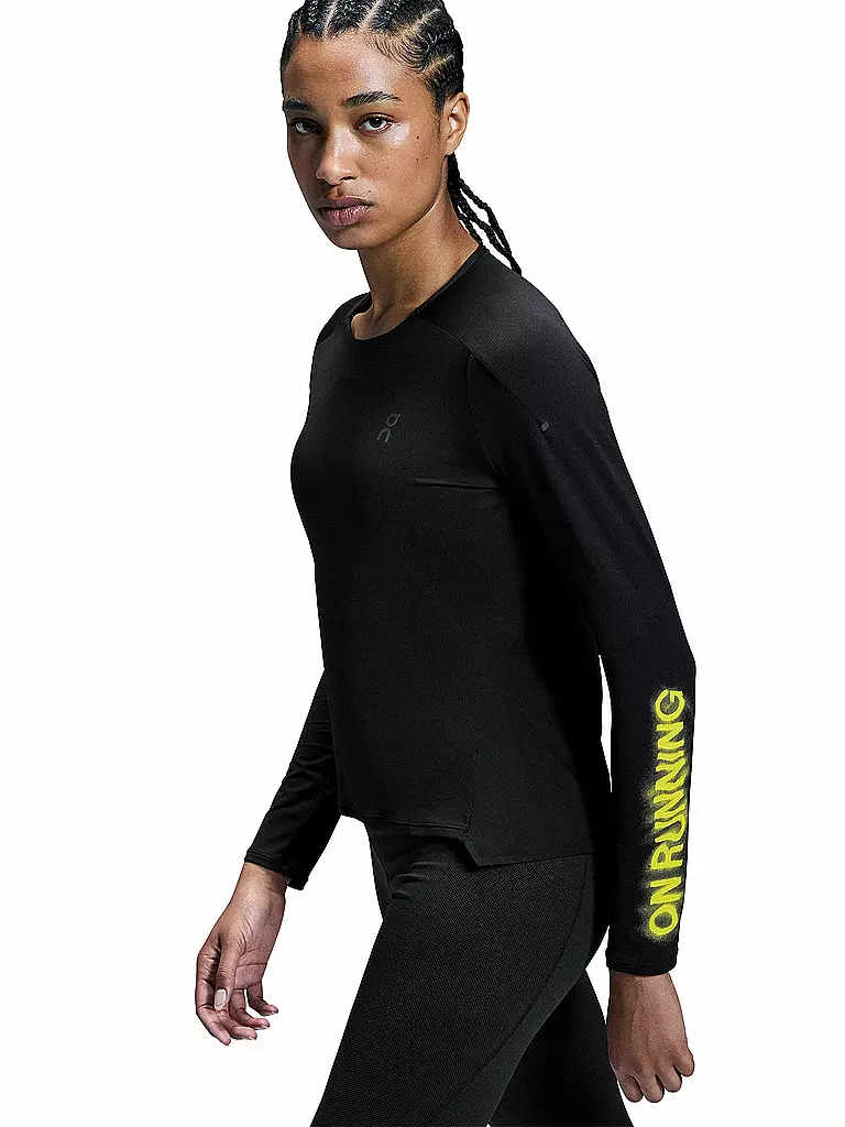 ON | Damen Laufshirt Performance Long-T Lumos  | Nero