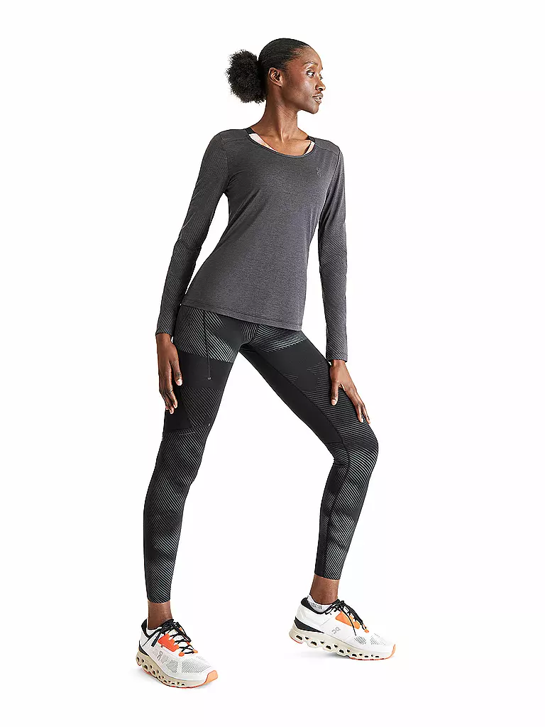 ON | Damen Laufshirt Performance Long-T Lumos | Nero