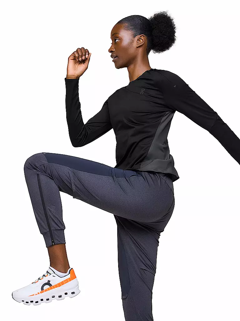 ON | Damen Laufshirt Performance Long-T | Nero