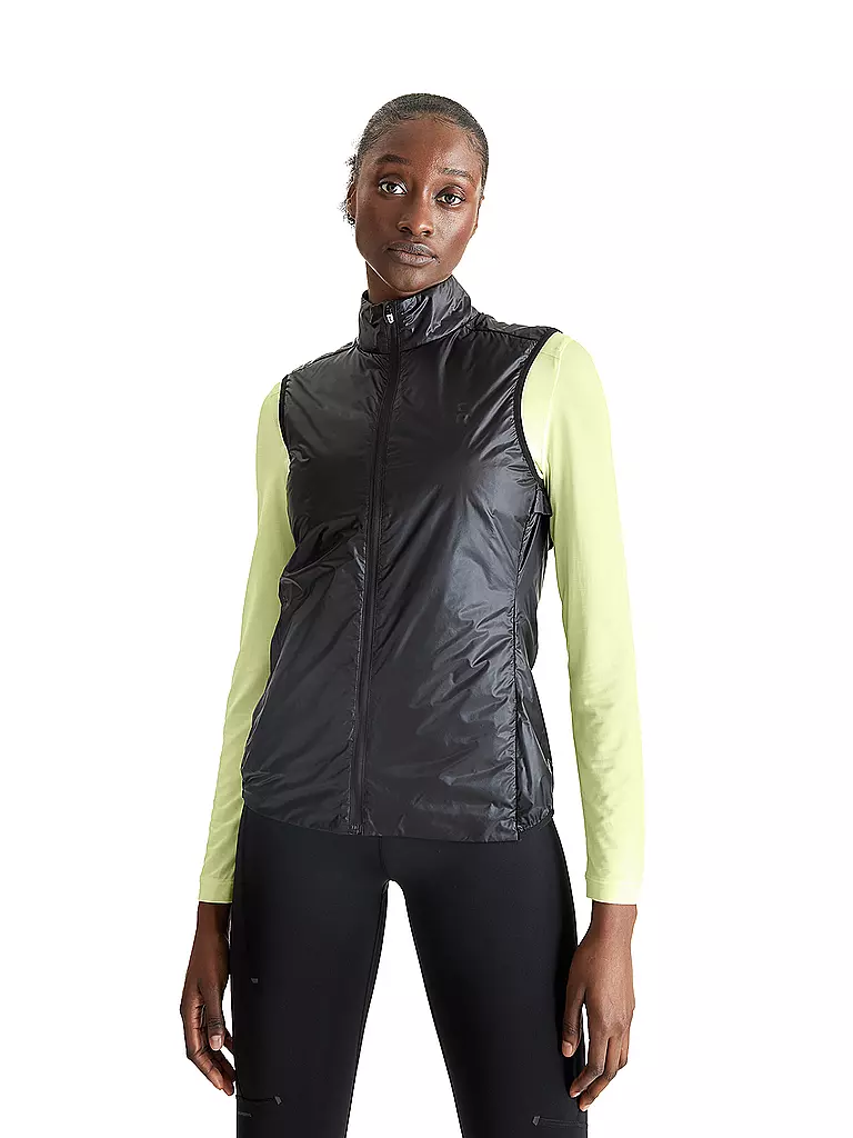ON | Gilet da running da donna Weather Vest | Nero
