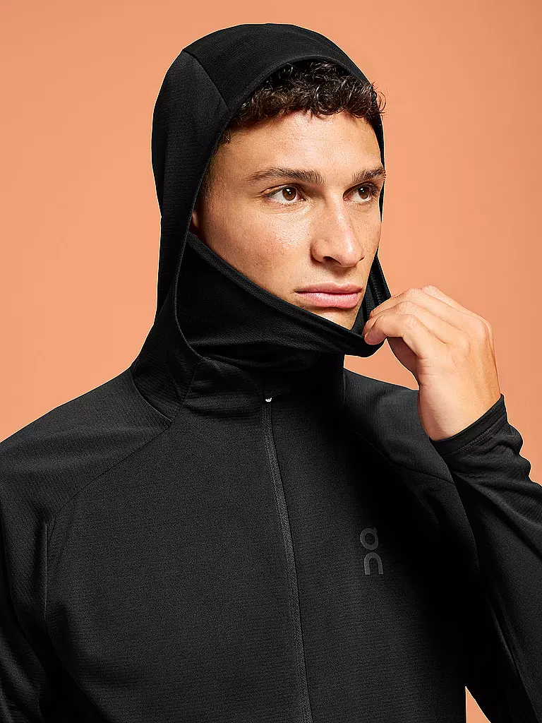 ON | Herren Laufjacke Climate Zip Hoodie | Nero