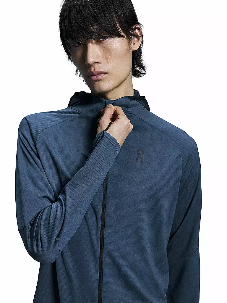 ON | Herren Laufjacke Climate Zip Hoodie | Blu