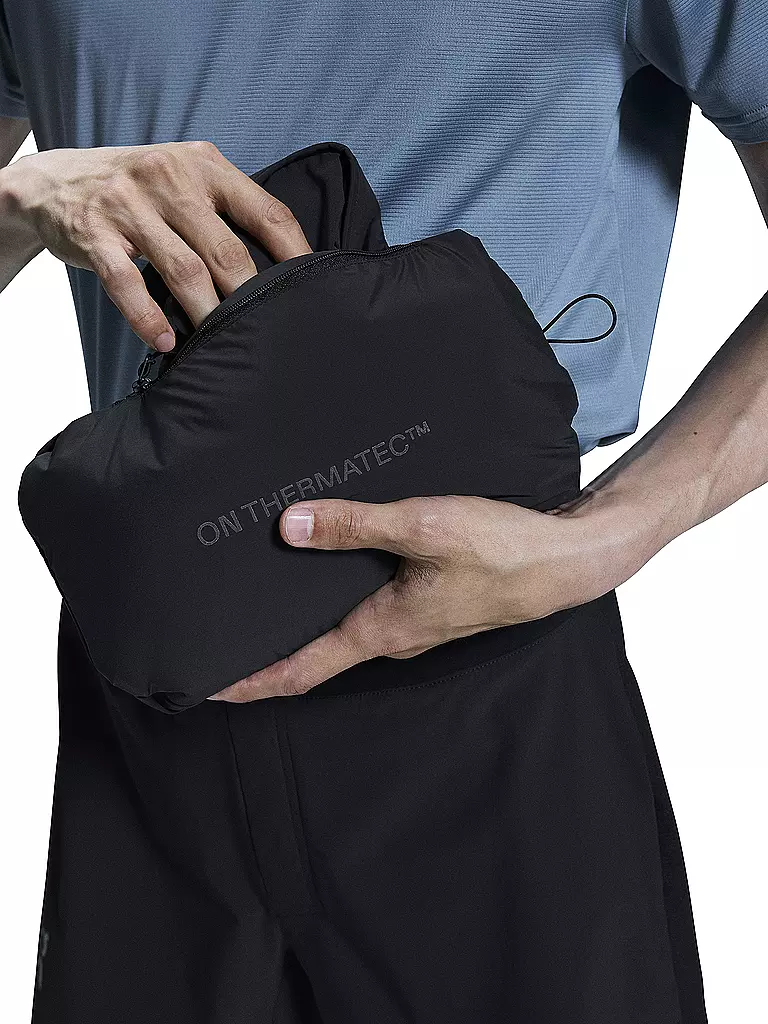 ON | Herren Laufjacke Weather Insulated | Nero