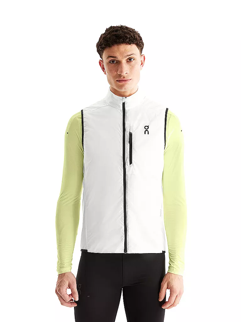 ON | Herren Laufweste Weather Vest | Bianco