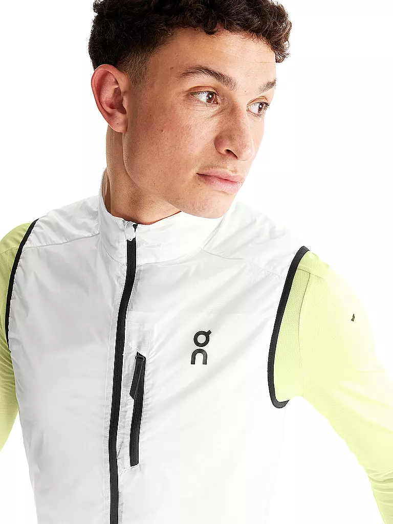 ON | Herren Laufweste Weather Vest | Bianco