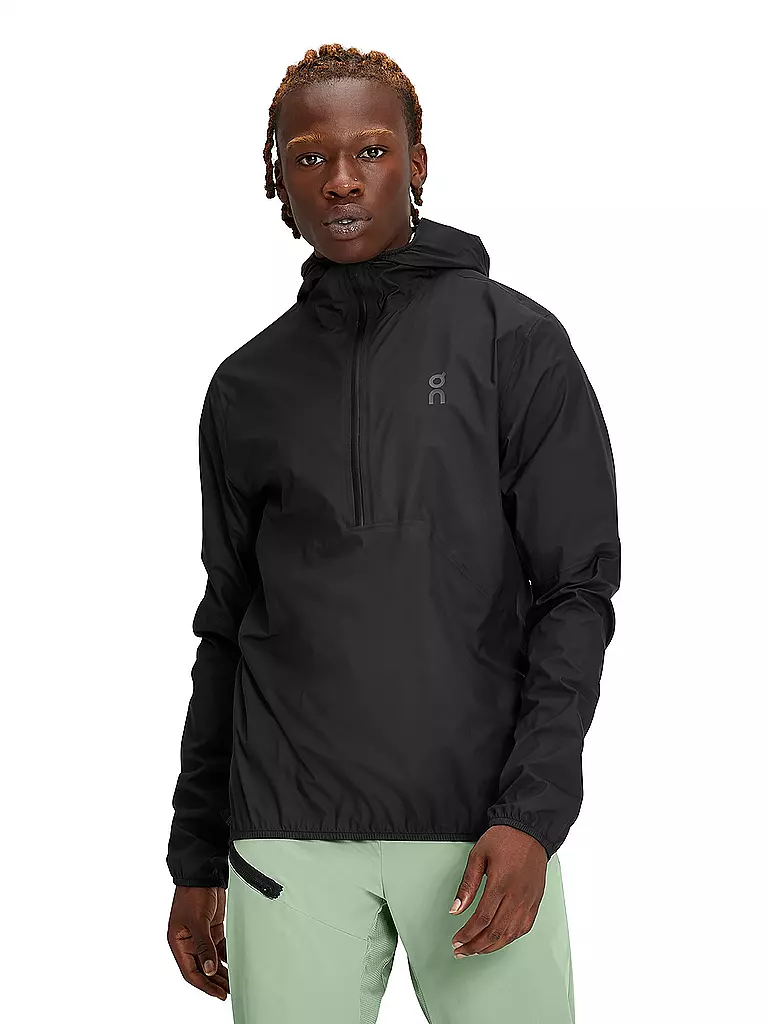 ON | Herren Wanderjacke Anorak Waterproof Hoodie | Nero