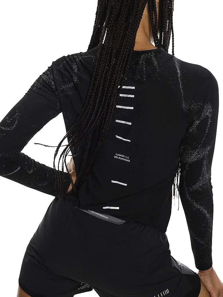 ON | Maglietta da running a maniche lunghe Performance Long-T Lumos da donna | Nero