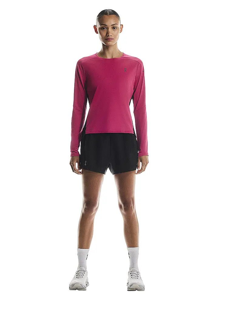 ON | Maglietta da running da donna Performance Long-T | Rosso scuro