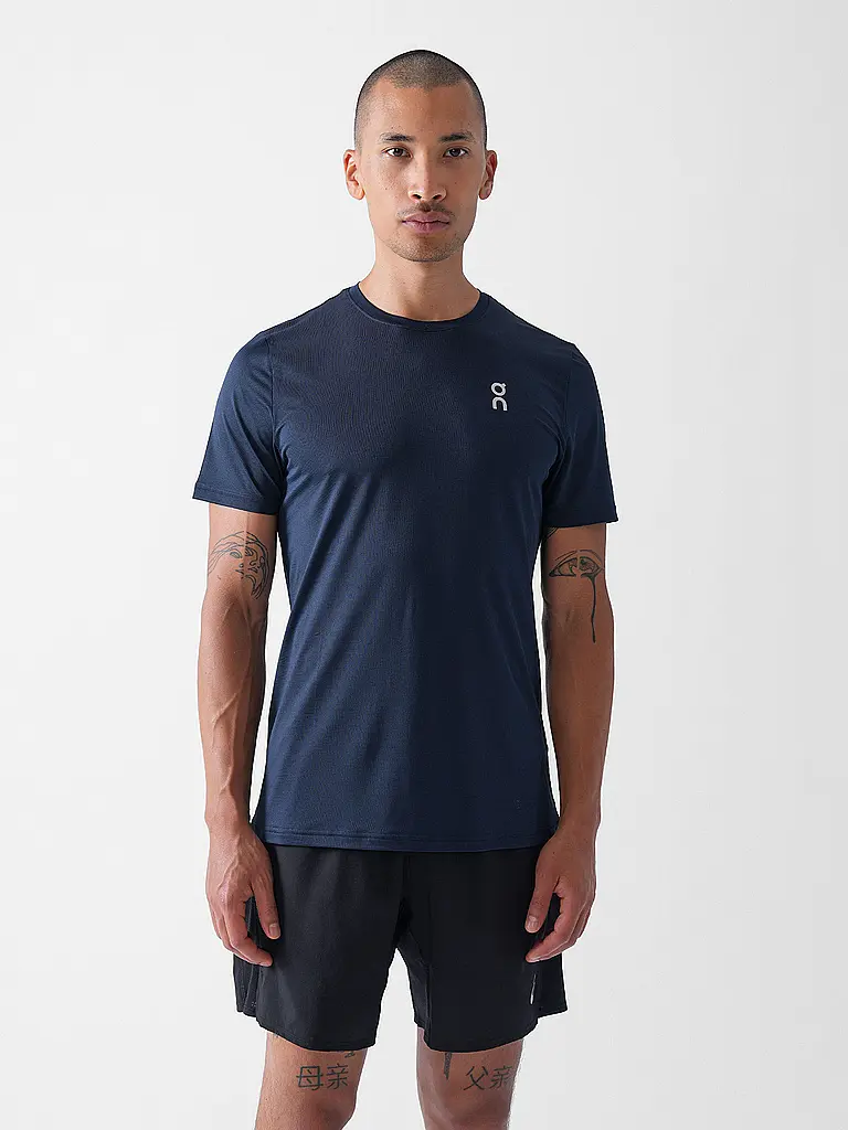 ON | Maglietta da running da uomo Core-T | Blu scuro