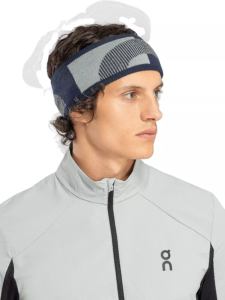 ON | Stirnband Explorer Merino | Blu scuro