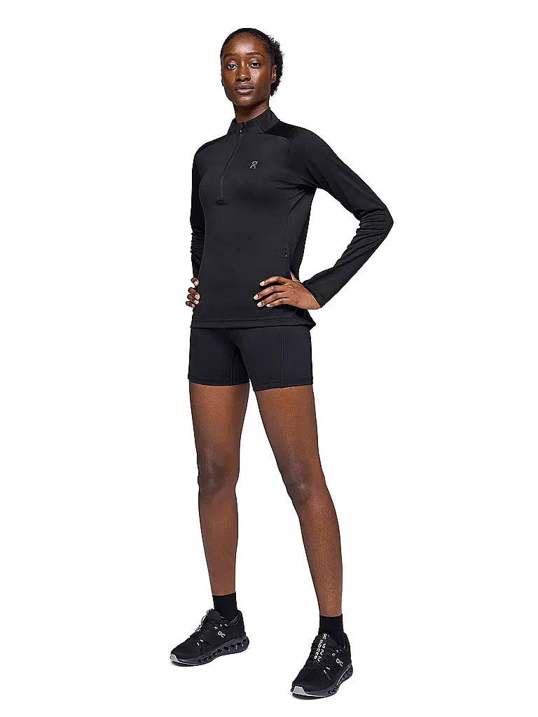 ON | Zipshirt funzionale Climate da donna | Nero