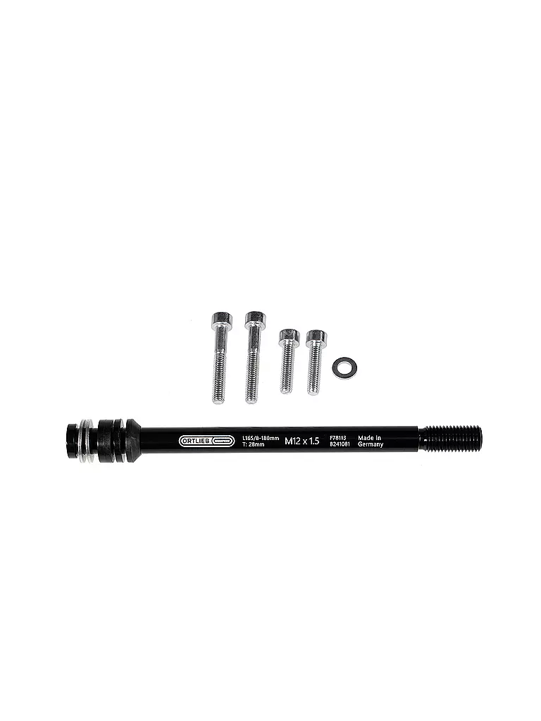 ORTLIEB | Adattatore per perno passante Thru Axle M6 | Nero
