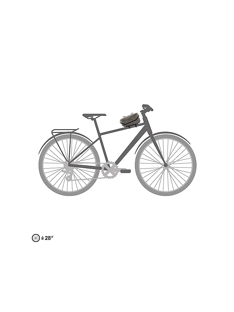 ORTLIEB | Borsa da bici per tubo orizzontale Toptube-Bag 1,5L | Cammello